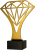 Statuetka metalowa złoty diament trofeum - BL-DIA.png