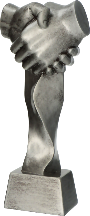 Statuetka odlewana srebrny uścisk dłoni nagroda - RFST3019_S.png