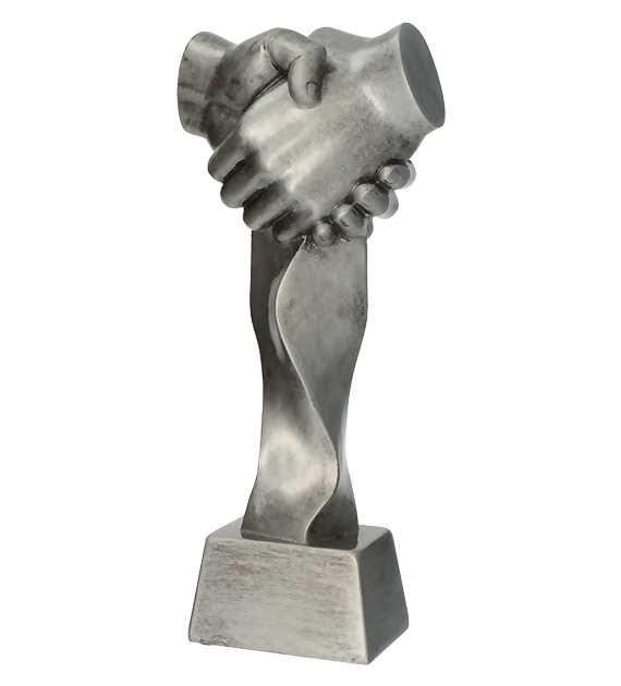 Statuetka biznesowa partnerstwo i współpraca srebrna - RFST3019_S.png