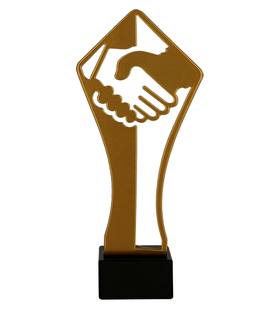 Statuetka stalowa podziękowanie za współpracę - ML-HUG.png