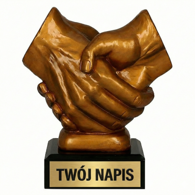 Statuetka złoty uścisk dłoni z grawerem na postumencie - RFST2089-gr.png