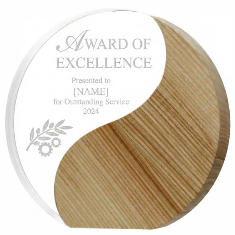 Elegancka statuetka drewno i szkło akrylowe na podziękowanie  - aw002-grawer (1).png