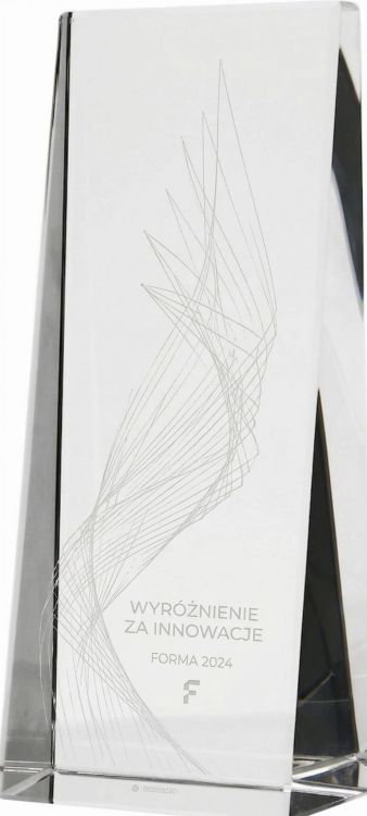Ekskluzywna statuetka z czystego kryształu w etui C037